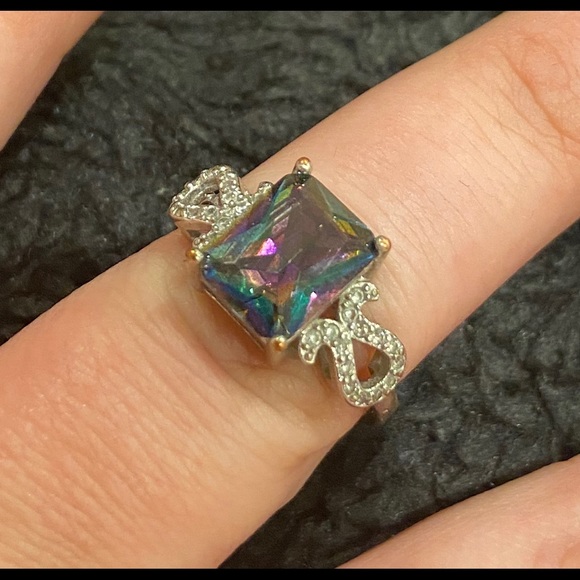 NEW Mystic gemstone sterling silver ring - Picture 5 of 6
